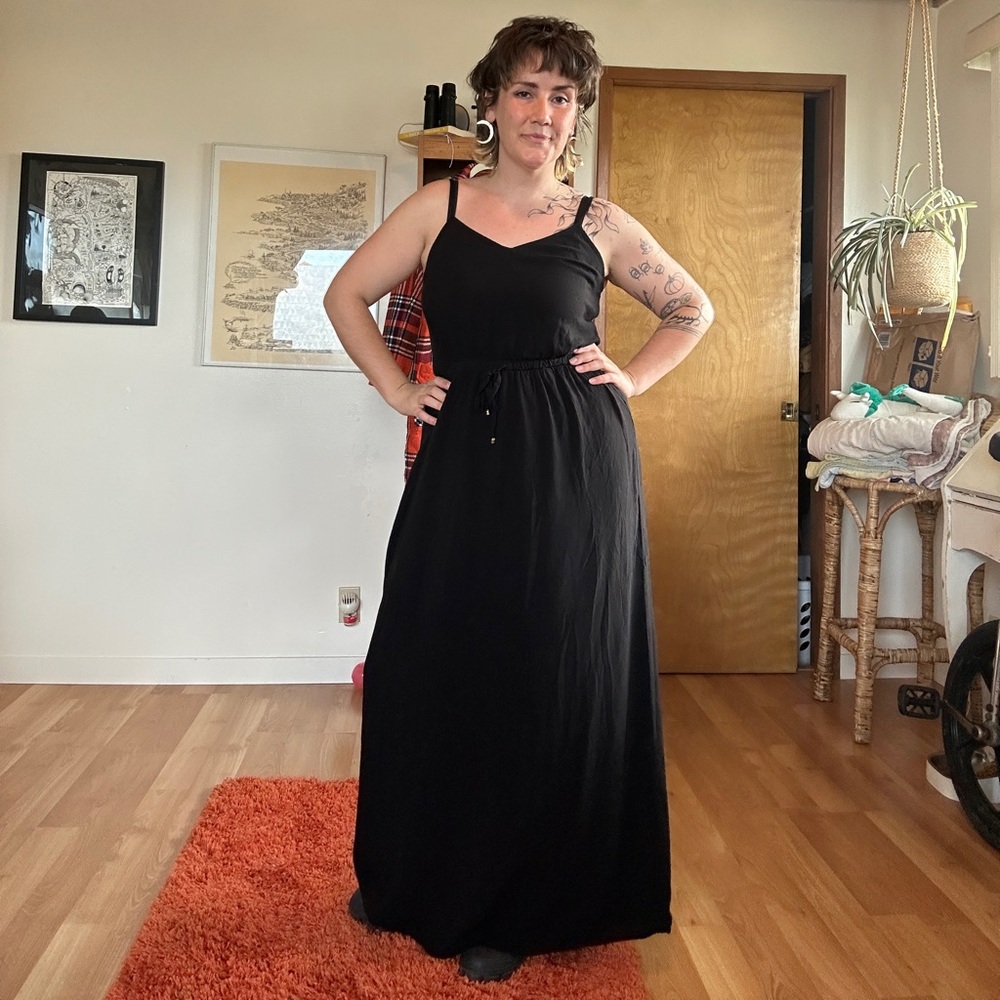 Cute Black Maxi Dress, Forever 21